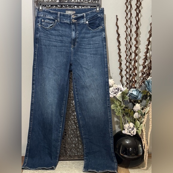 Torrid Size 16 Tall Bootcut Jeans Dark Wash Double Button - Picture 3 of 8